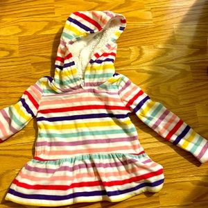 3t girl BEAUTIFUL hooded striped top